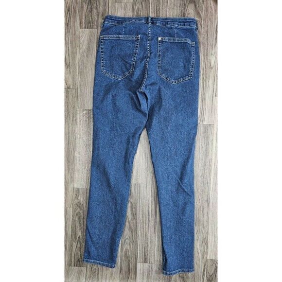 (3/$35) &Denim Size 8 Skinny High Waist Ankle Length Stretch Denim Blue Jeans - Picture 2 of 11